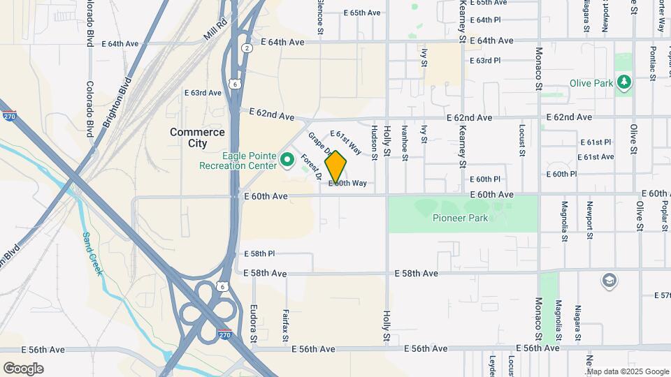5204 E 60th Way Map and Location Details