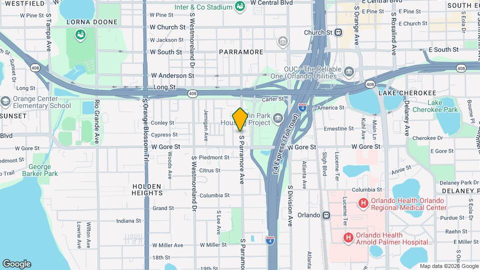 822 S Parramore Ave Map and Location Details