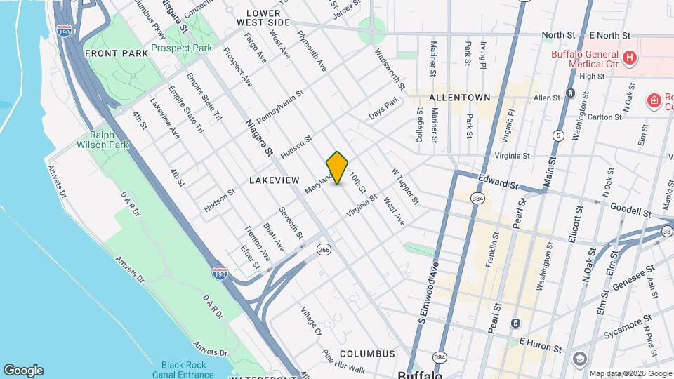 190 Whitney Pl Map and Location Details