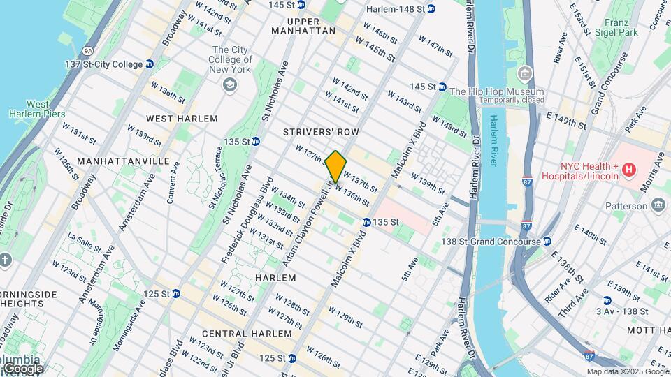 170-172 W 136th St Mapa y Detalles de la Ubicación