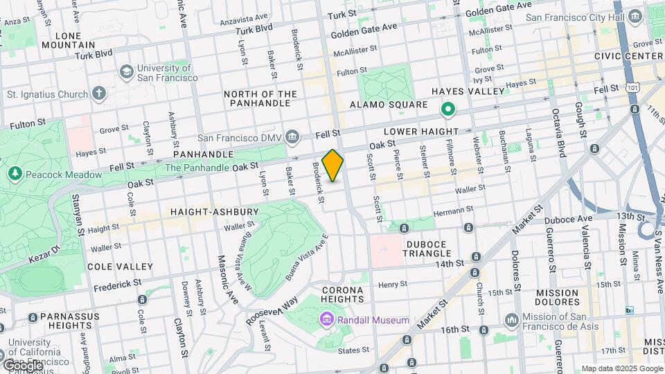 952 Haight St, Unit 952 #1 Map and Location Details