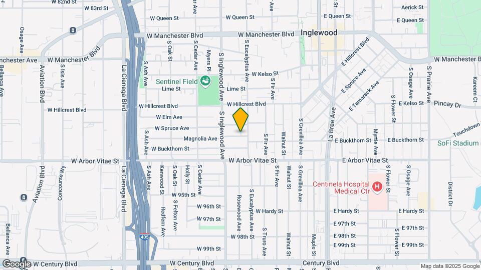 313 W Magnolia Ave Mapa y Detalles de la Ubicación