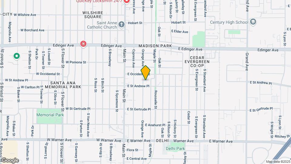 1925 Orange Ave Map and Location Details