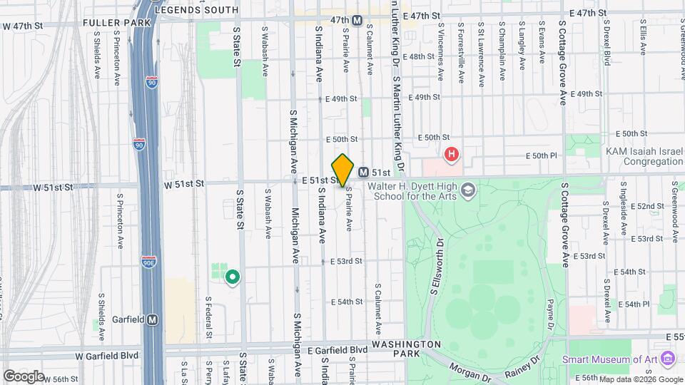 5116 S Prairie Ave Map and Location Details