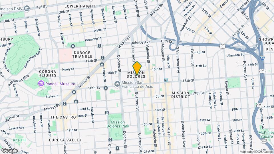 347 Guerrero St Mapa y Detalles de la Ubicación