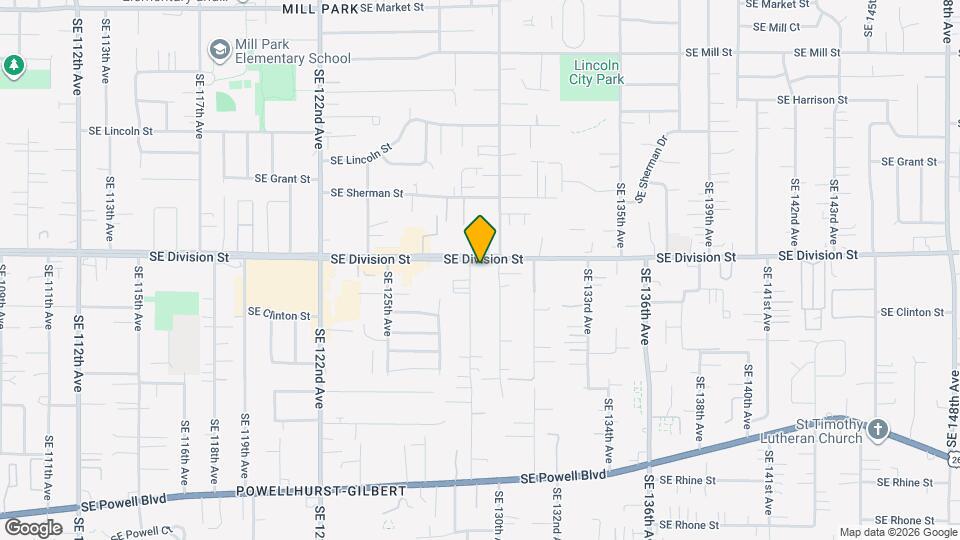 12900 SE Division St Mapa y Detalles de la Ubicación