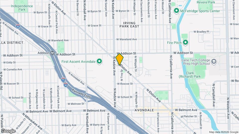 3512 N Elston Ave, Unit Garden Mapa y Detalles de la Ubicación
