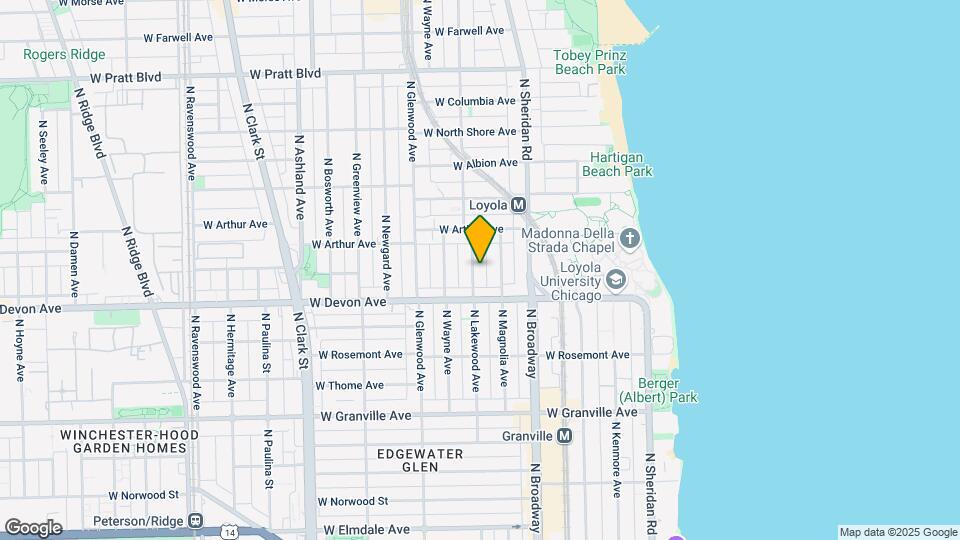 6429 N Lakewood Ave Map and Location Details