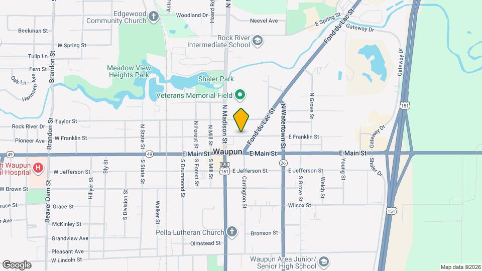 430 E Franklin St, Unit Lower Map and Location Details