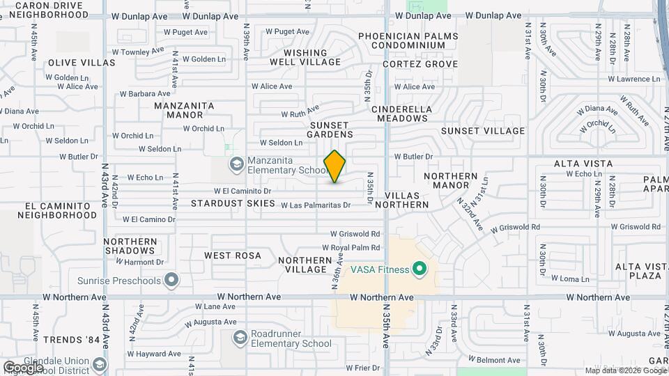 3618 W El Caminito Dr Map and Location Details