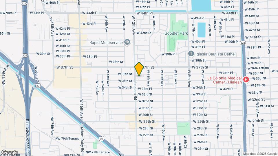 1169 W 35th St Map and Location Details