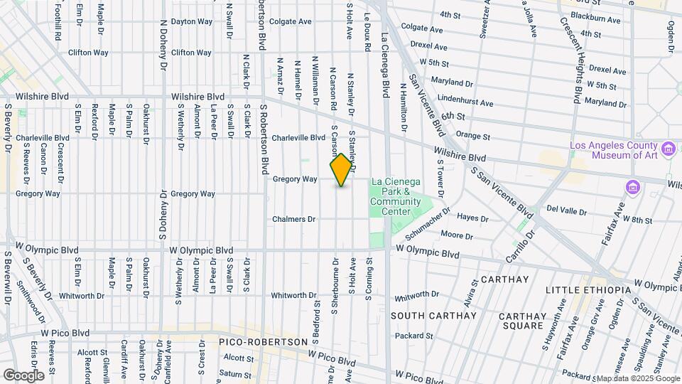 820 S Sherbourne Dr Mapa y Detalles de la Ubicación