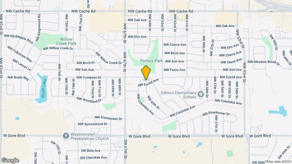 6407 NW Euclid Ave Map and Location Details