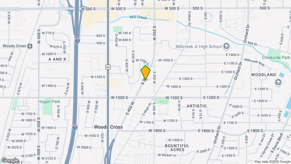 1306 S 200 W, Unit Continental Townhouse Mapa y Detalles de la Ubicación