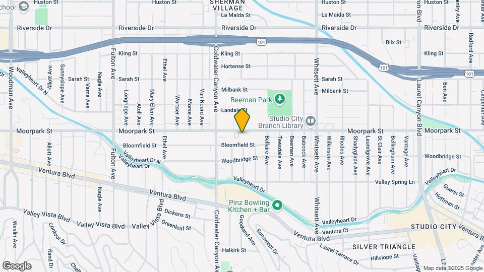 12756-12800 Moorpark St Mapa y Detalles de la Ubicación