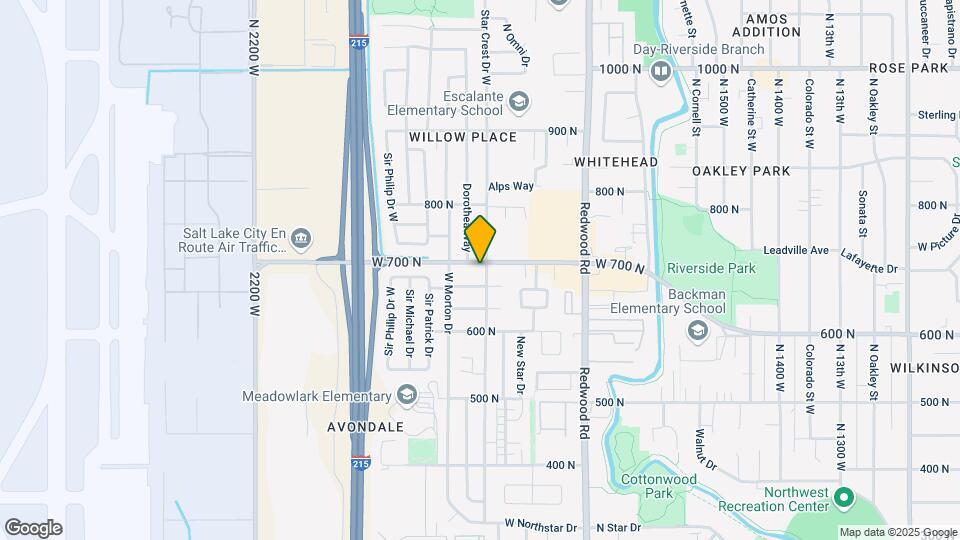 689 N Starcrest Dr, Unit Downstairs Apartment Map and Location Details