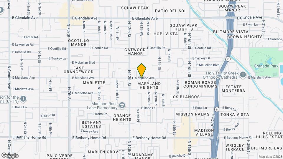 1231 E Maryland Ave, Unit B Mapa y Detalles de la Ubicación