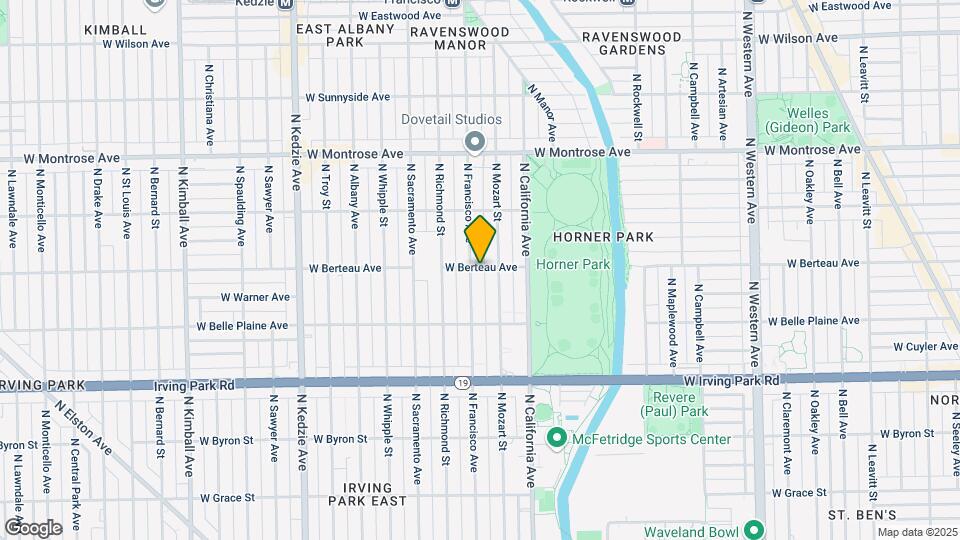 2849 W Berteau Ave Map and Location Details