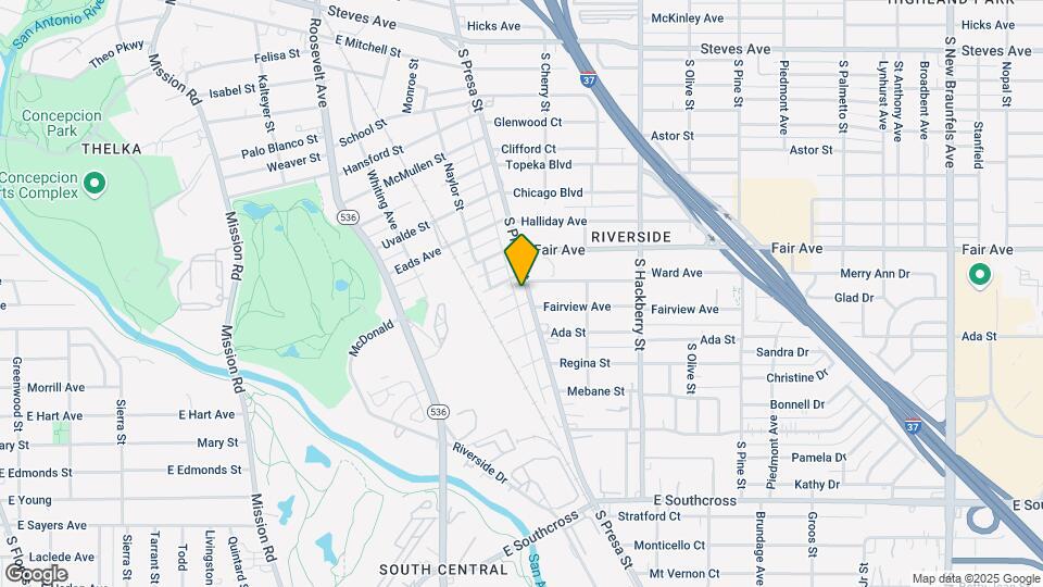 4115 S Presa St Map and Location Details