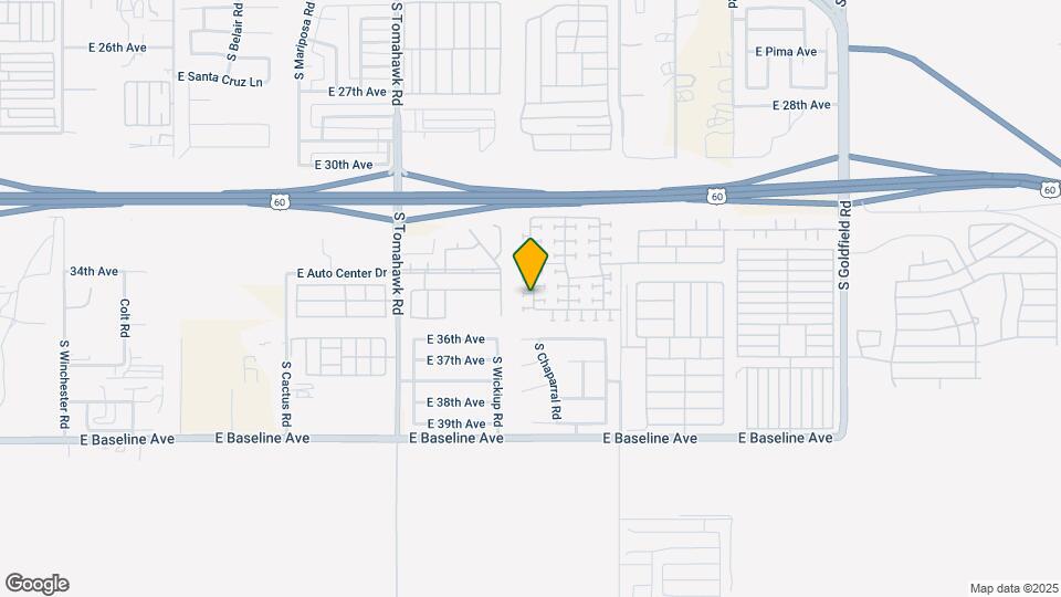 3496 S Chaparral Rd Map and Location Details