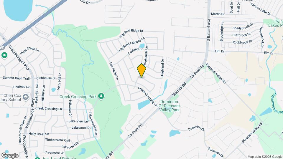 325 Highland Creek Dr Map and Location Details