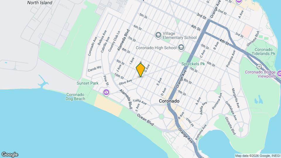 929 Olive Ave Map and Location Details