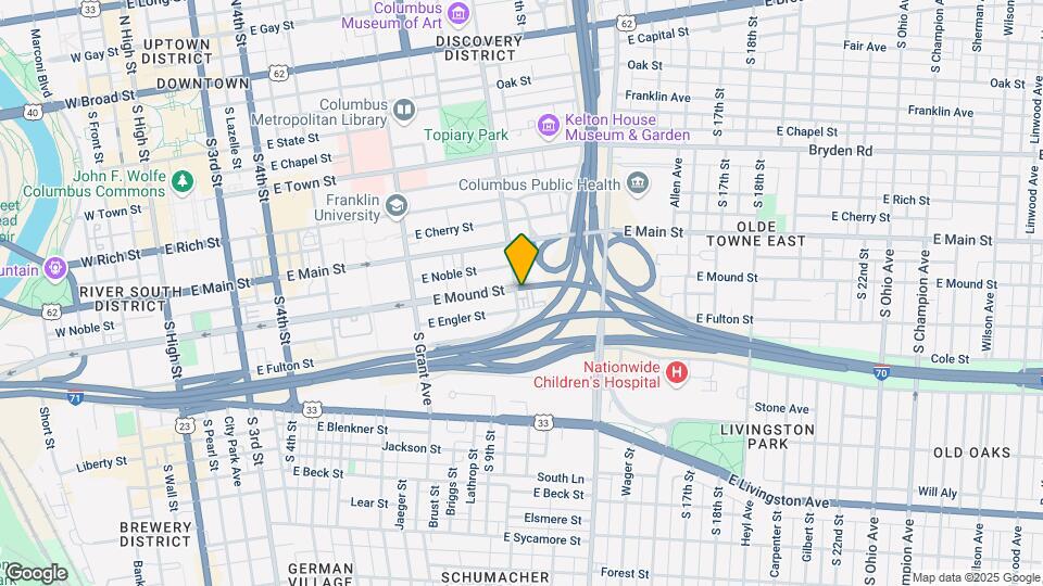 515 E Mound St, Unit 360 S. Washington Map and Location Details