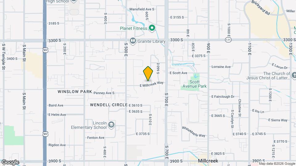 599 E Millcreek Way Map and Location Details