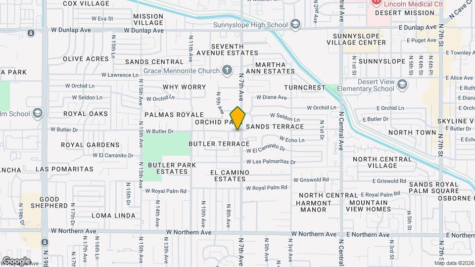 8464 N 7th Ave Map and Location Details