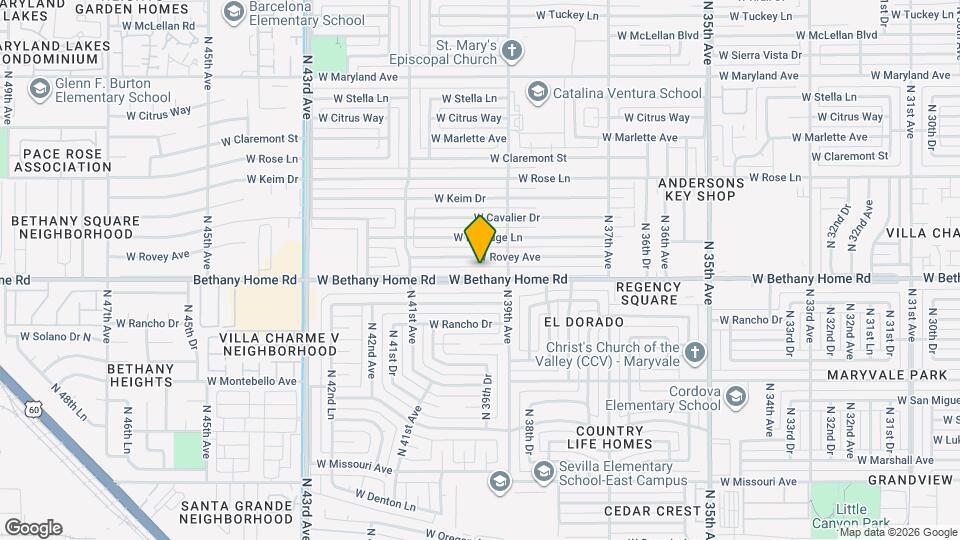 3926 W Bethany Home Rd Map and Location Details