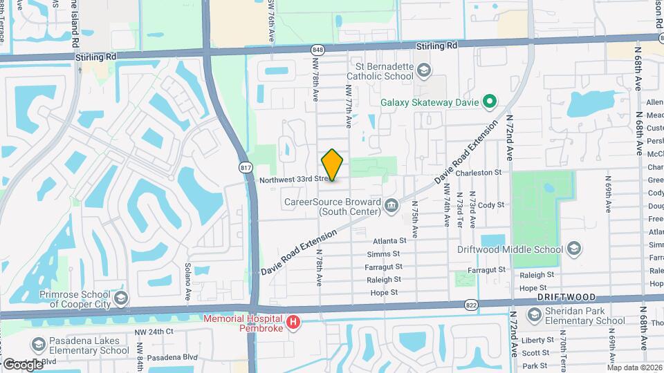 7751 NW 32nd St Map and Location Details