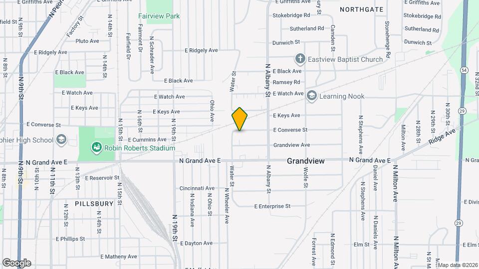 2114 E Converse St Map and Location Details