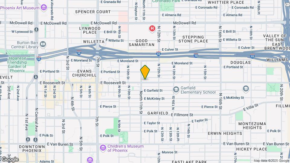 1122 E Roosevelt St Map and Location Details