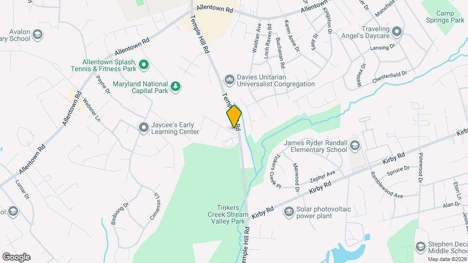 7611 Temple Hill Rd Mapa y Detalles de la Ubicación