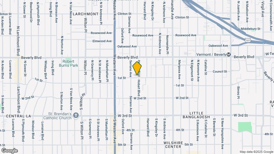 4303-4313 W 1st St Map and Location Details