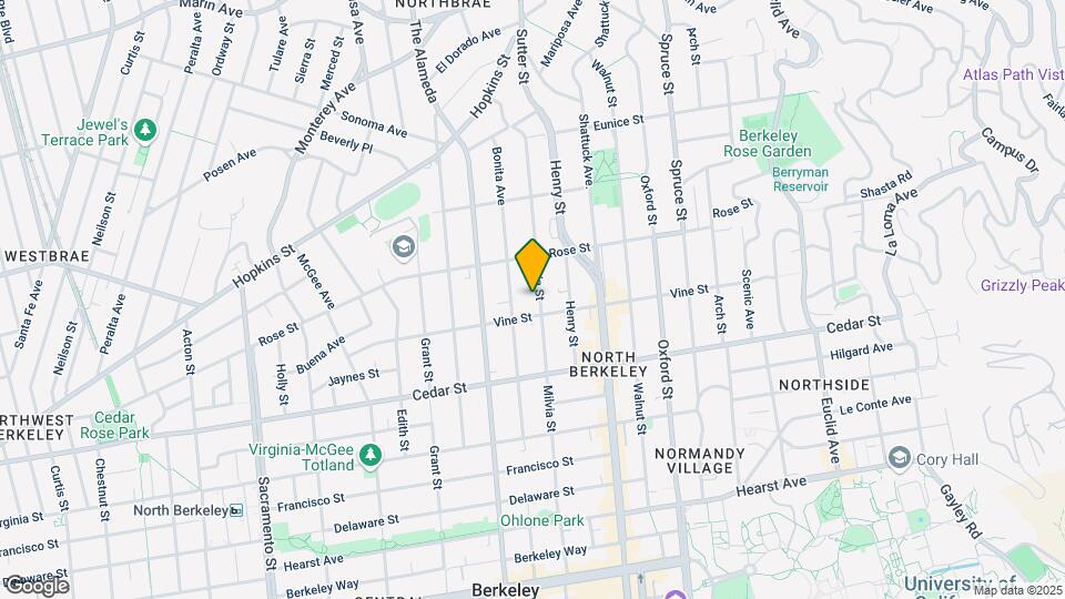 1434 Milvia St Map and Location Details