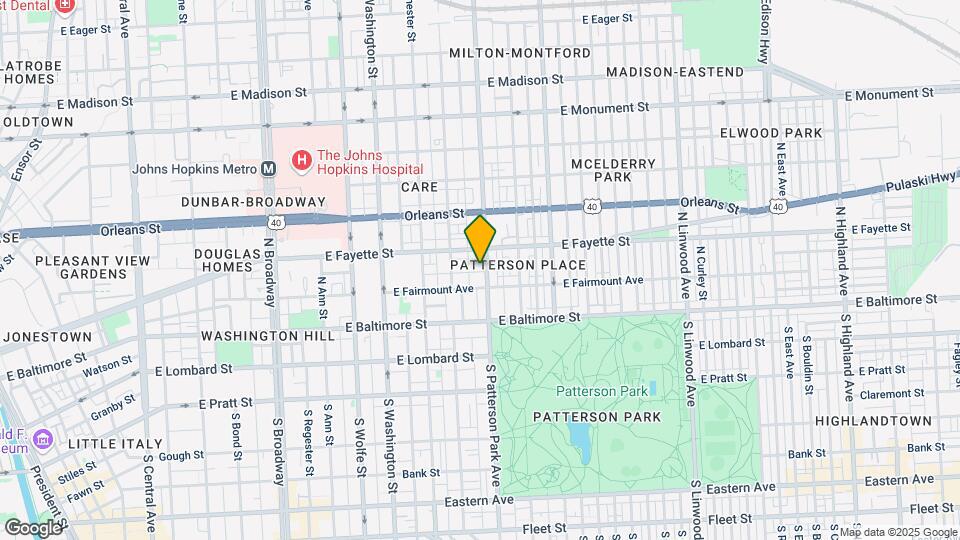 118 N Patterson Park Ave Map and Location Details