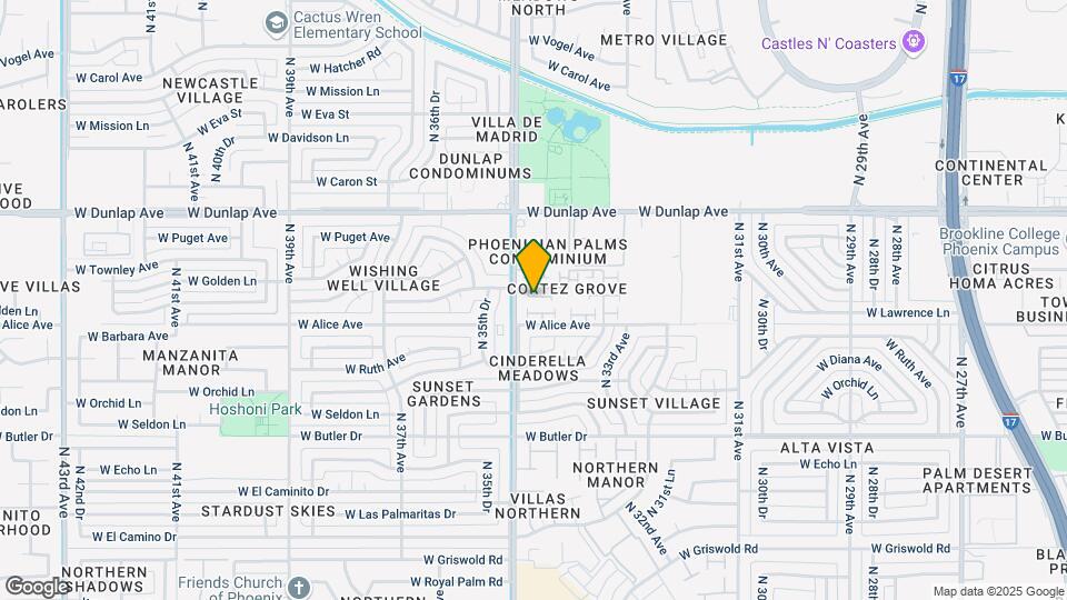 3419 W Del Monico Ln Mapa y Detalles de la Ubicación