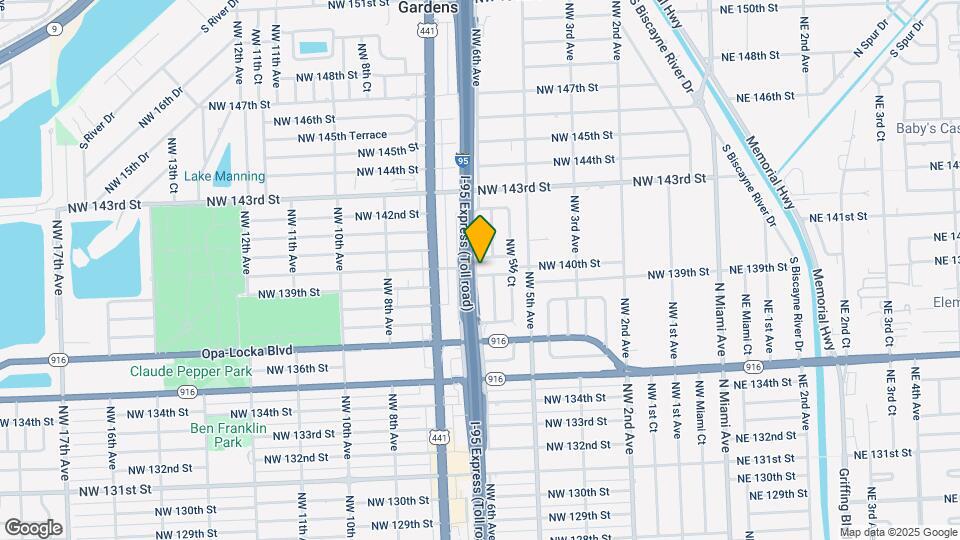 595 NW 139th Terrace Map and Location Details