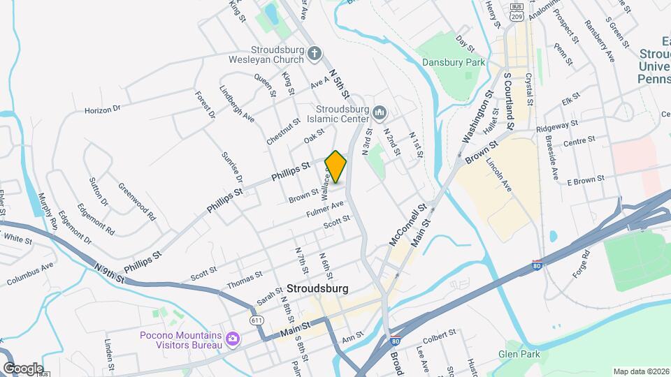 512 Brown St Map and Location Details