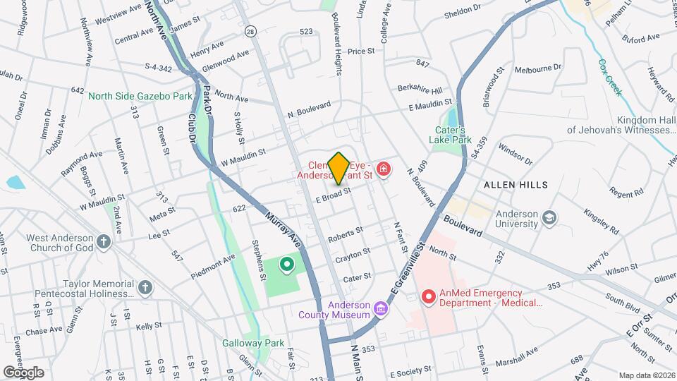 205 E Broad St Map and Location Details