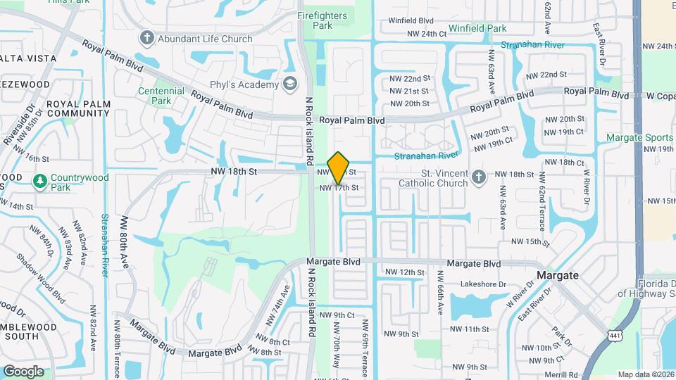 6990 NW 17th St Map and Location Details