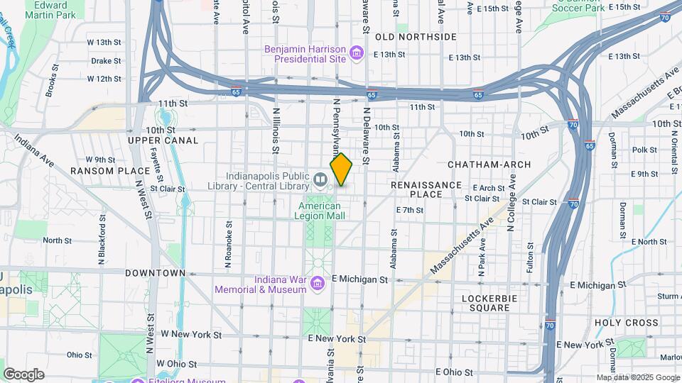 801 N Pennsylvania St Map and Location Details