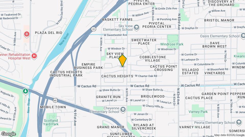 8734 W Bloomfield Rd Map and Location Details