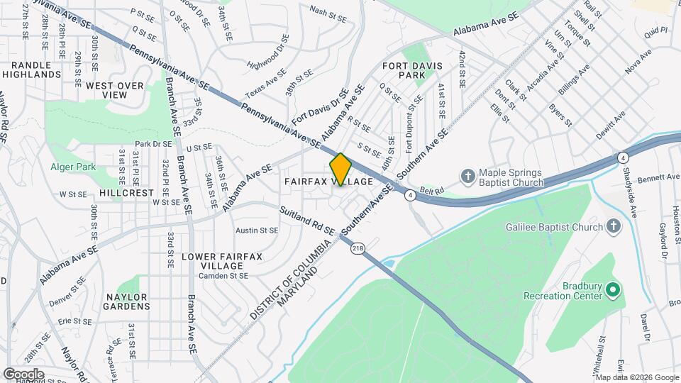 2024 Fort Davis St SE Mapa y Detalles de la Ubicación