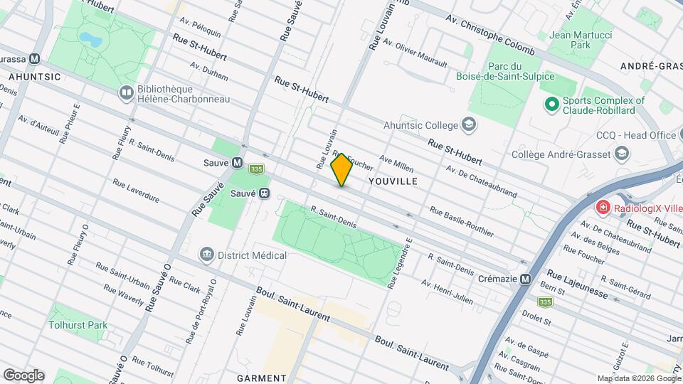 9370 Lajeunesse Rue Map and Location Details