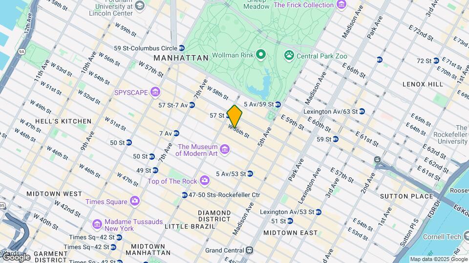 48-52 W 56th St Mapa y Detalles de la Ubicación