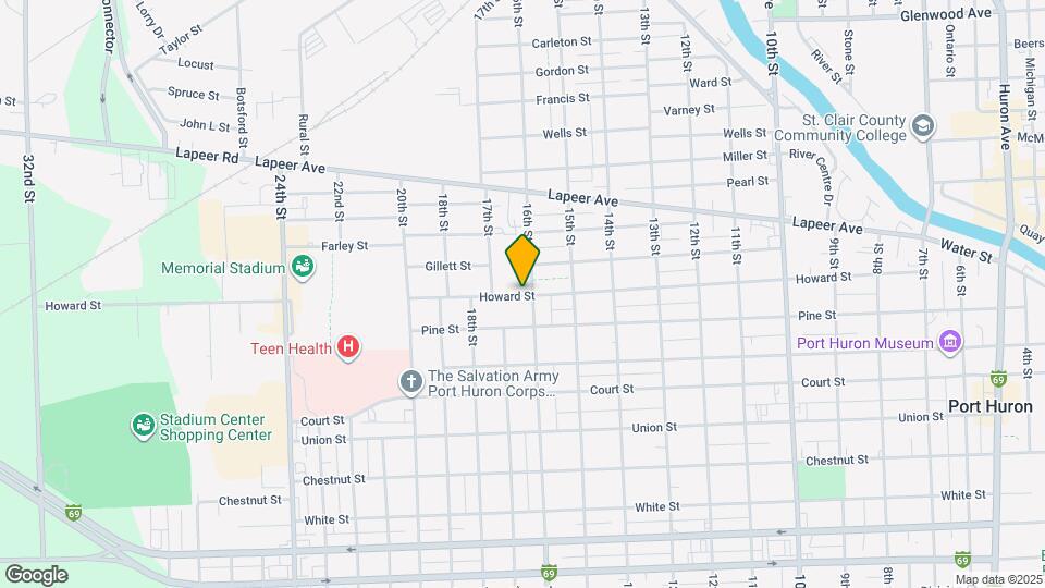 1607 Howard St Map and Location Details