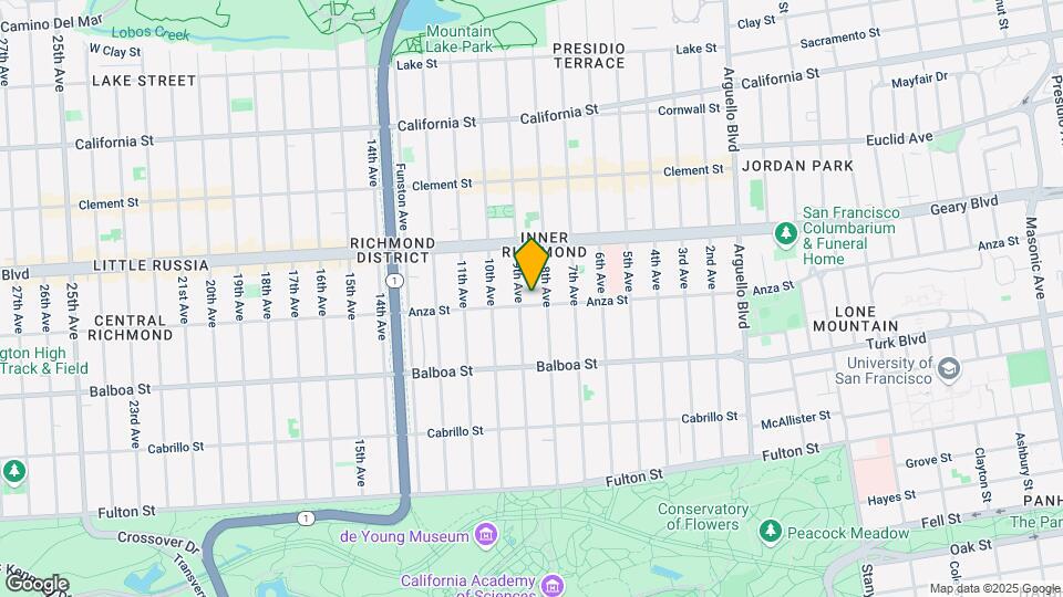 1726 Anza St Mapa y Detalles de la Ubicación