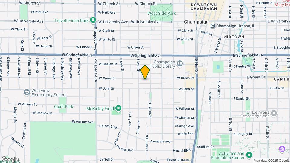 505 W Green St Map and Location Details